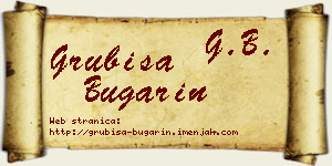 Grubiša Bugarin vizit kartica
